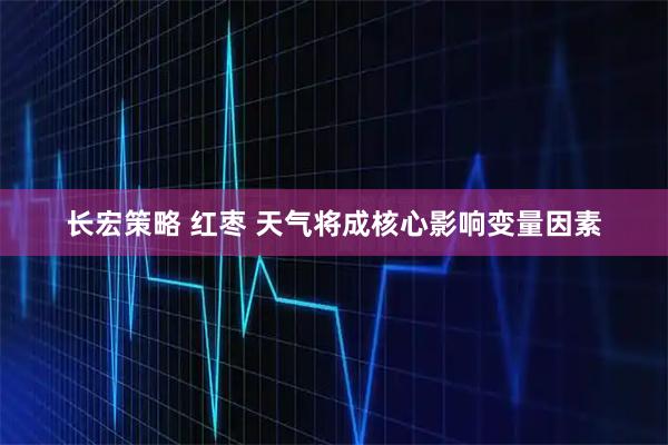 长宏策略 红枣 天气将成核心影响变量因素