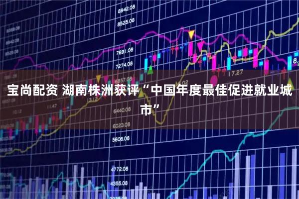 宝尚配资 湖南株洲获评“中国年度最佳促进就业城市”